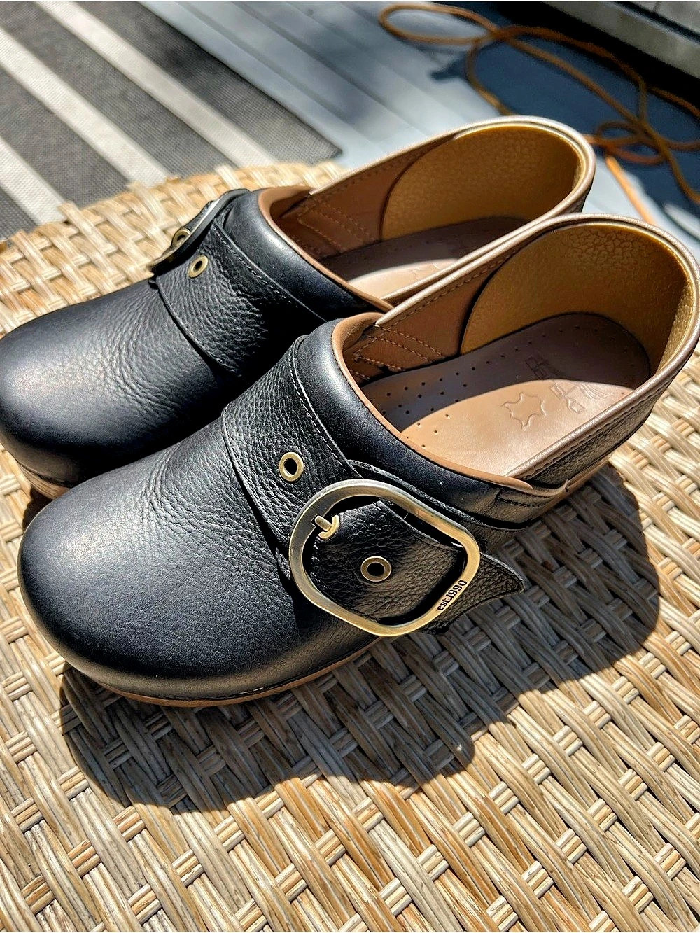 Dansko Buckle Clogs Black & Brown EU 40